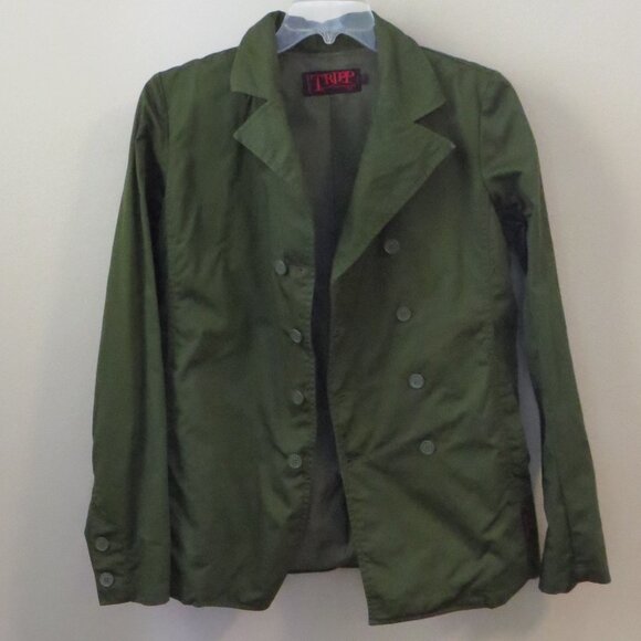 Tripp NYC Cotton Jacket Pockets Button Closure Lined SIZE Small Military Green - Picture 1 of 8